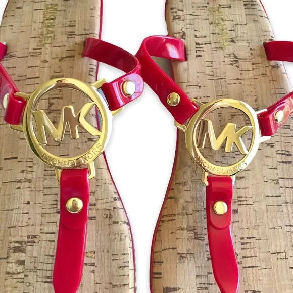 Michael Kors red plastic sandals - Picture 2 of 6